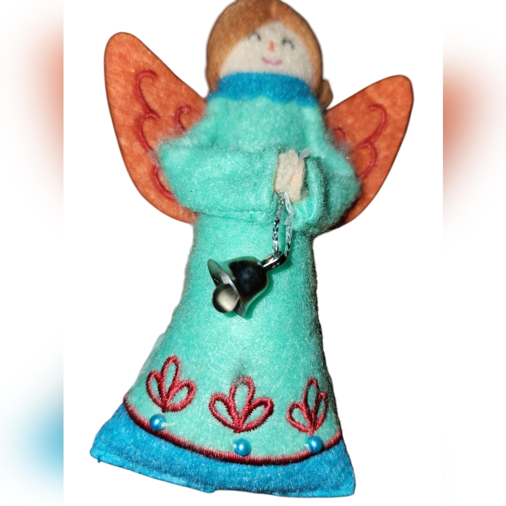 Colorful Felt Target Angel Ornament. 2022